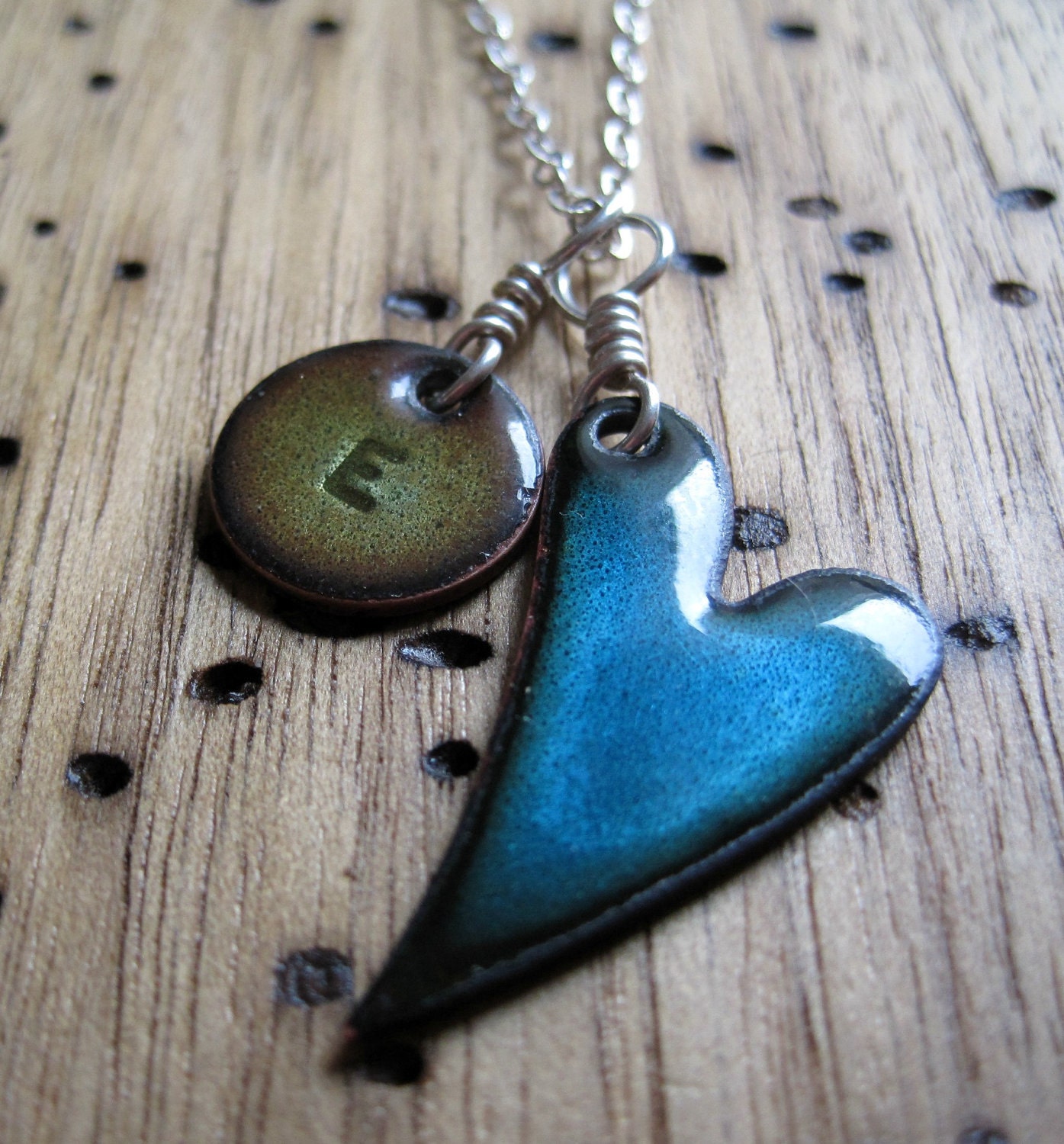 Personalized Heart Necklace,  Mother's Day Gift, Heart Pendant, Mother and Child, Initial Necklace