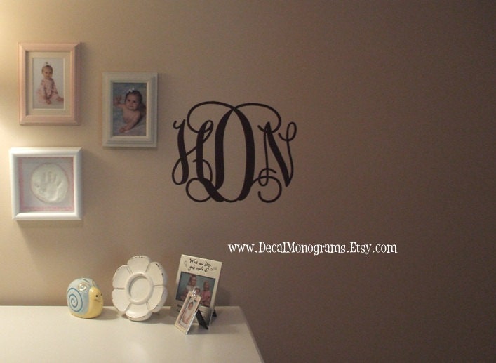 13 inch Monogrammed Vinyl Decal