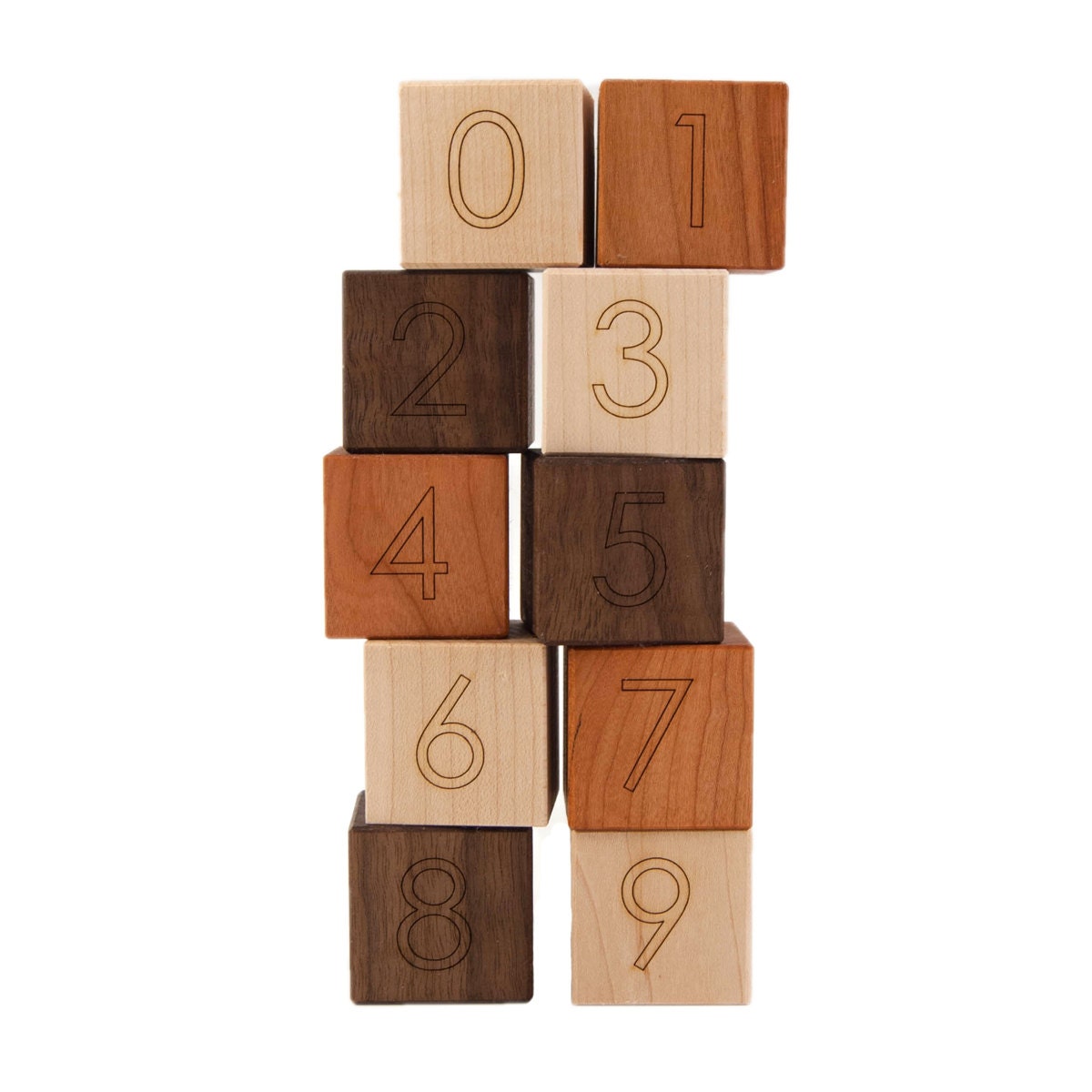 number blocks, 0-9 counting kids wooden toy