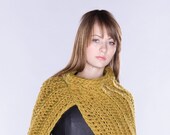 SALE - Spratters & Jayne Asymmetrical Cowl Scarf, crochet, capelet, wrap, shrug, knit- Ready to Ship