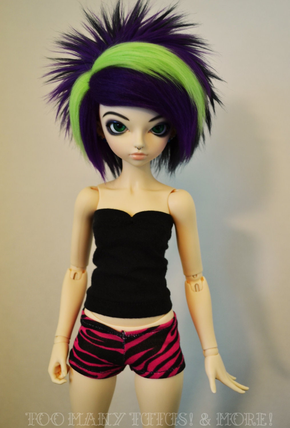 pink zebra print stretch shorts for minifee.