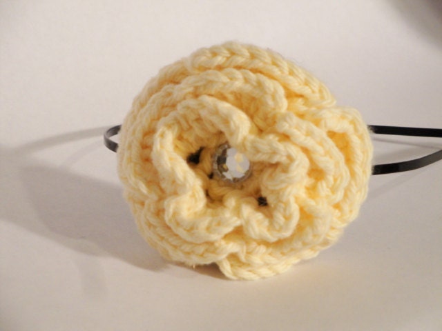 Rose Headband in Ivory