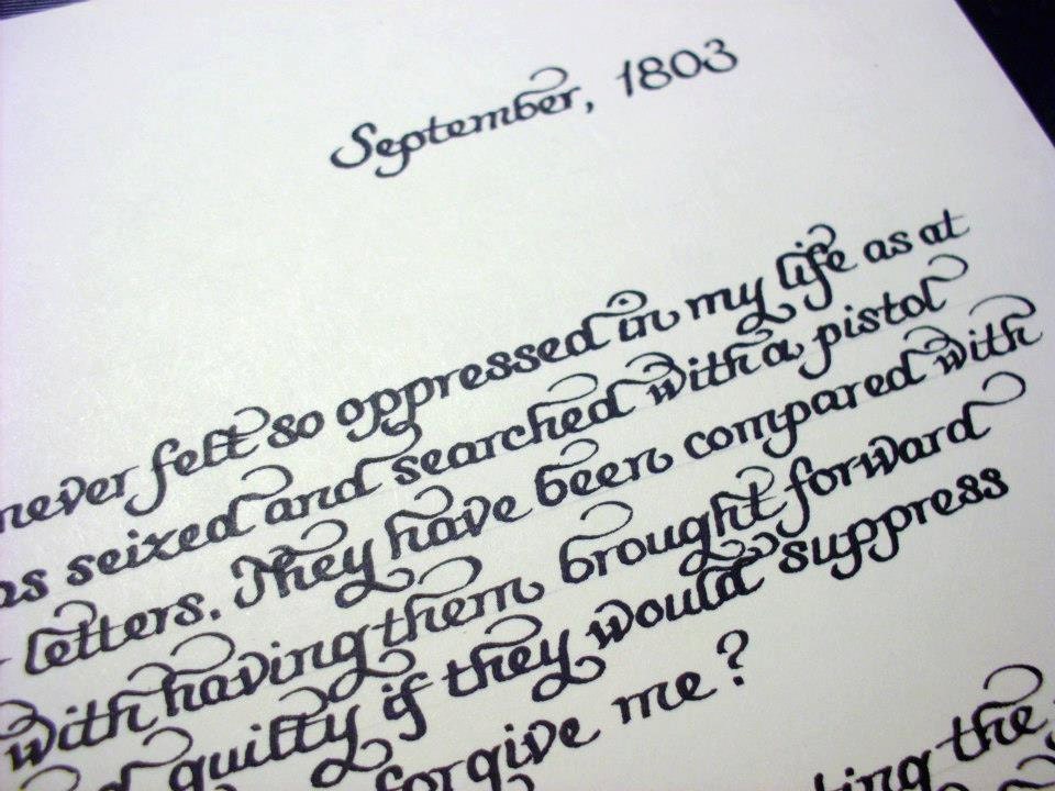 Historical Love Letter in Calligraphy
