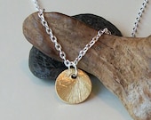 Circle Necklace, Silver Gold Necklace