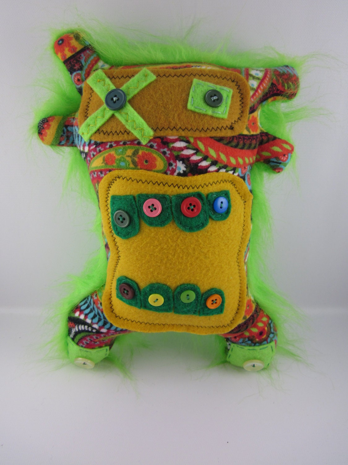 Furry Plush Little Critter - Chester the Button Master.