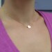 Tiny Hammered Initial Necklace - Simple Hammered Tiny Gold Filled Initial Disc on Delicate Gold Filled Chain