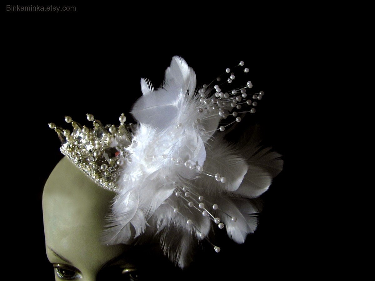 SALE Bridal Feather Hairpiece Fascinator