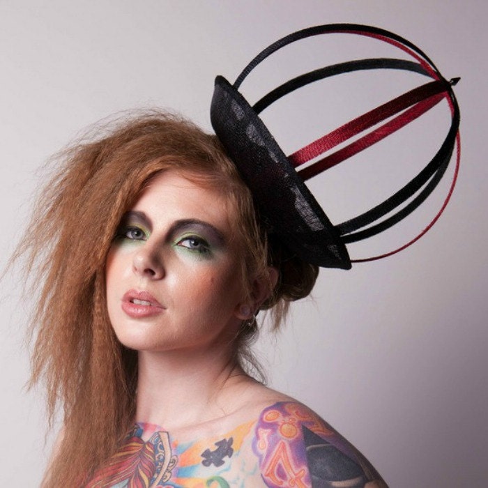 Avante Garde Sinamay Crown Headpiece