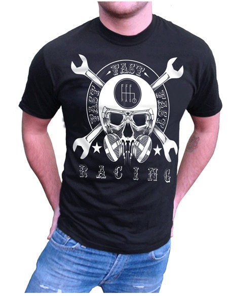 Men's Rock 'N' Roll Vintage Racing Tee Car T-Shirt