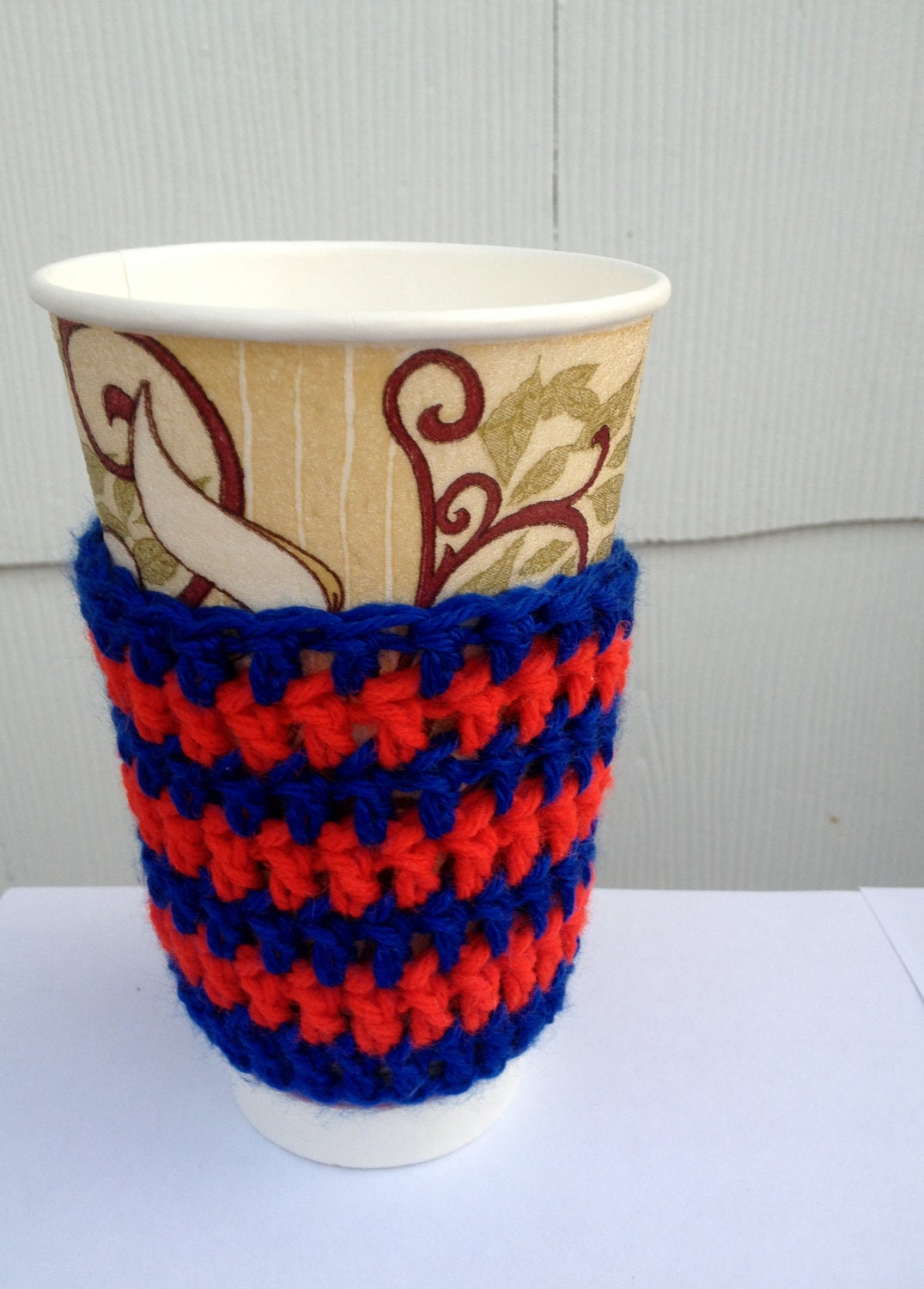 Summer Sale 20% off w/ code "Summer" New York Giants Red & Blue Coffee Sleeve  Fit Around Your Wrist  Pair With a Starbucks Gift Card.