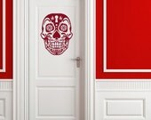 Dios De los Muertos Sugar Skull Decal-Choose any color