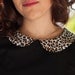 peter pan collar blouse leopard print collar and buttons - Brenda style