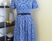 CLEARANCE Pretty Vintage Abstract Print Stroller Day Dress