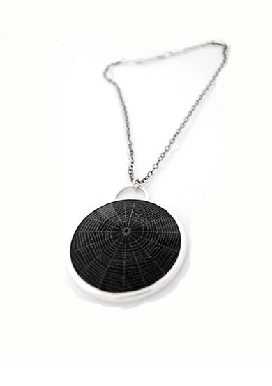 Dollybird Preserved Spider Web Pendant 2 inch