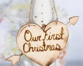Our First Christmas Ornament Rustic Country Holiday Gift