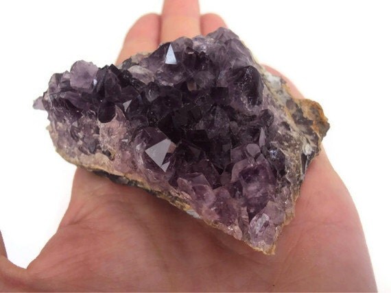 Rough Amethyst Cluster, Druzy Purple Amethyst, Gemstone Rock, Metaphysical Crystal for Reiki Healing, New Age Spiritual Supplies (AM22)