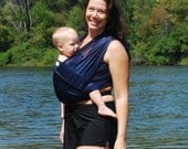 Baby Wrap Carrier Water Mesh Navy Blue for Pools, Beach Vacation, Shower - Many Colors in Shop - Made to Order