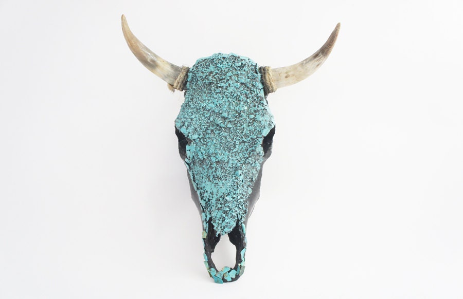 turquoise cow skull SALE PRICE