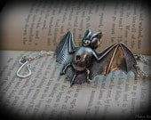 Gothic Victorian silver Amethyst winged Bat Bracelet Cuff