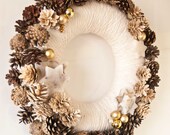 Winter wreath - Christmas wreath - Home decoration - Pine cones wreath - Scandinavian winter decor