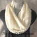Cream Infinity Sweater Scarf  Chunky Scarf  Cowl Neck Scarf Ready To Ship