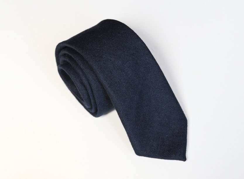 Nico - Midnight Navy Linen Men's Tie