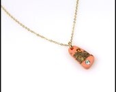 Orange Petite Meteorite Necklace