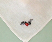 Flying heart handkerchief