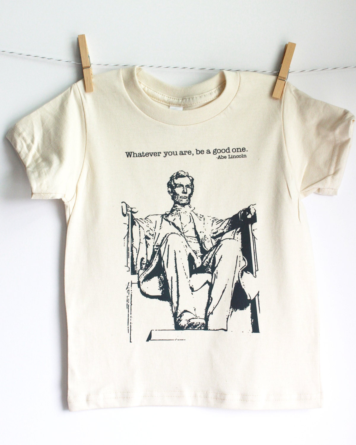 Abe Lincoln Organic Kids T-shirt - American Apparel