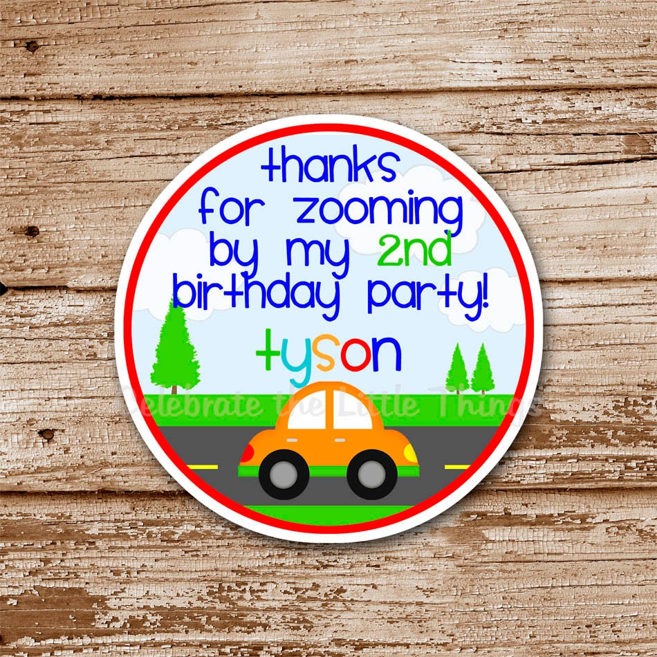 SET of 12 TRANSPORTATION Favor Tags, Stickers : Vehicles, Cars, Trucks Il_570xn