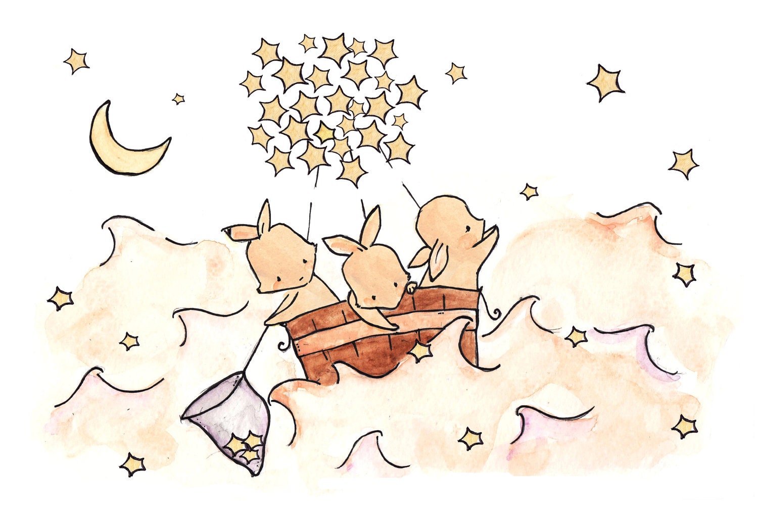 Children Art  Catch a Dream 8x10 Children Nursery Art Print