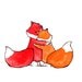 You and Me Foxes 8x10 archival print, Baby nursery print, childrens art print, kids room decor, kids wall art, child decor, baby art