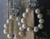 Snow Balls - assemblage earrings