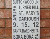 Going Down Memory Lane - CREATE YOUR OWN Wedding, Anniversary Subway Sign (Antique White)