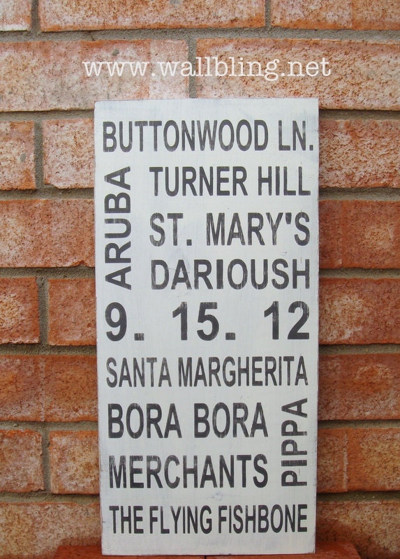 Going Down Memory Lane - CREATE YOUR OWN Wedding, Anniversary Subway Sign (Antique White)