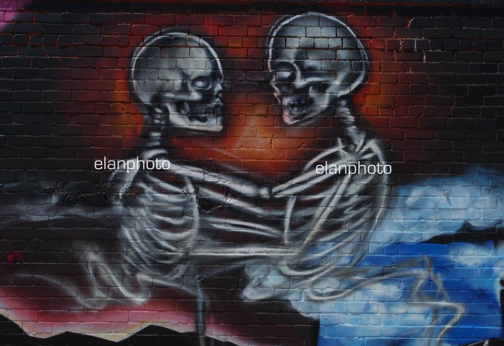 Spirits Do Tango, Skeleton Love, Original Fine Art Photograph, 8x10