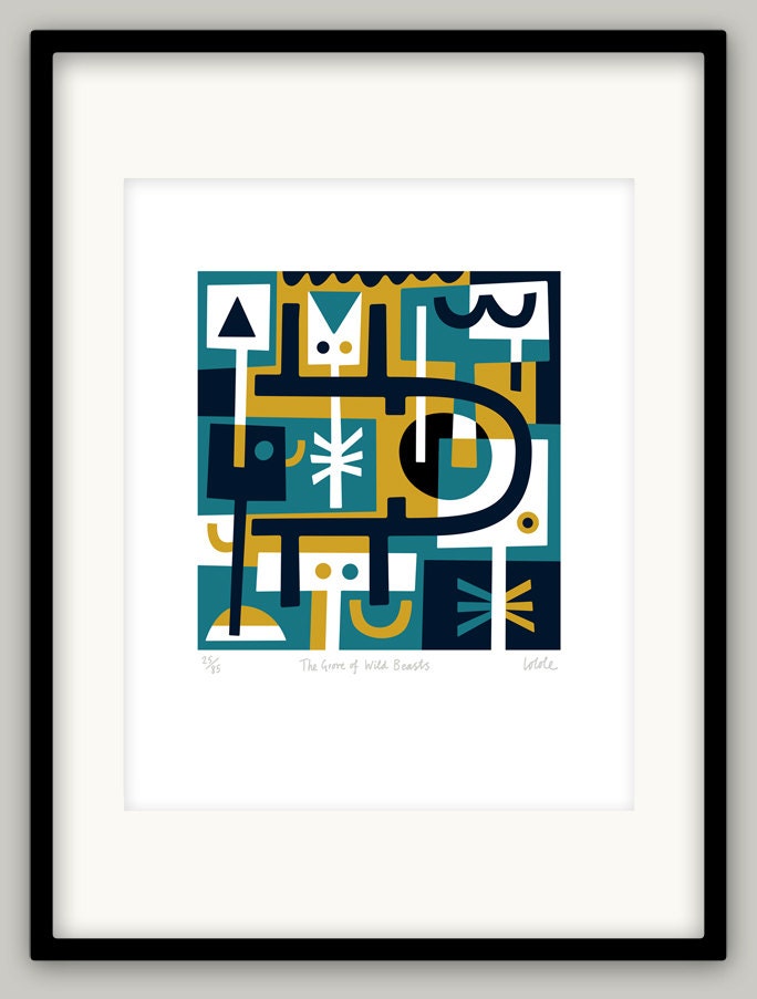 The Grove of Wild Beasts - Limited Edition Fine Art Print by Lo Cole