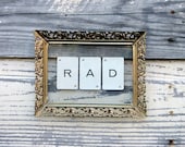 RAD -- mixed media assemblage -- upscale upcycling for your home