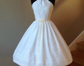 Cotton Wedding Dress WHISTLIN' DIXIE, Tea Length Halter Dress