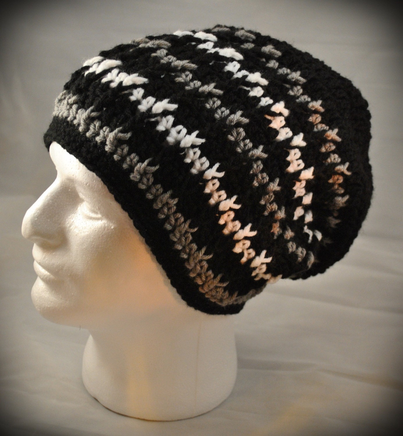 Slouchy Beanie, Slouchy Hat, Textured Slouchy Beanie, SML, Made to Order