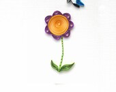 Quirky HAVE a GREAT day card, paper quilling, floral garden, greeting card