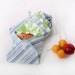 Reusable Snack Bag and Sandwich Wrap Blue stripes