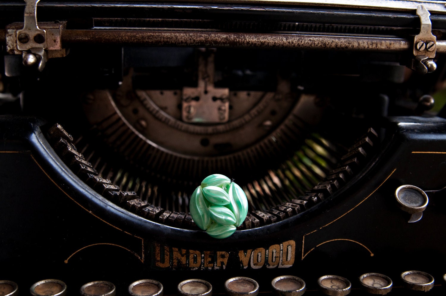 Mint Green Adjustable Upcycled Ring