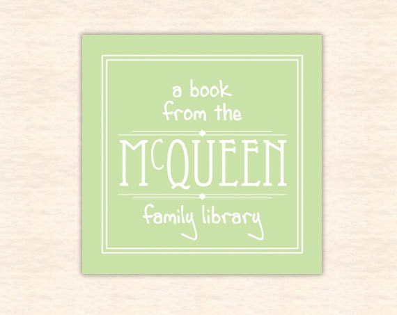 Family Library Bookplate Sticker