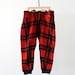 1940s Wool Plaid Pants / Vintage Winter Pants