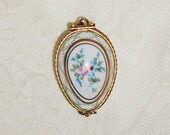 Rochard Hand Painted Limoges Egg Pendant in Original Box