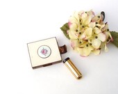 Guilloche Enamel Lipstick Holder /  Vintage Compact Cloisonne Box / Pink Rose