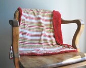 Watermelon Stripe Baby Blanket - OOAK and ready to ship