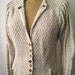Vintage Austrian Sweater -Huge Puffy Sleeves - Drindl - Bavarian - Antler Buttons - Creamy Linen Color