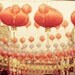 Chinese Lanterns photography - Good Fortune Smiles on You - fine art photography print, red,8x8